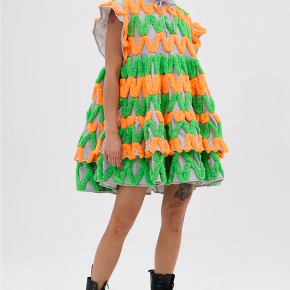 AKIRA Green and Orange Mini Dress - Picture 5 of 8